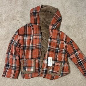 Flannel sweater hoodie